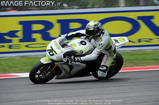 2010-05-08 Monza 2397 Ascari - Superbike - Free Practice - Max Neukirchner - Honda CBR1000RR